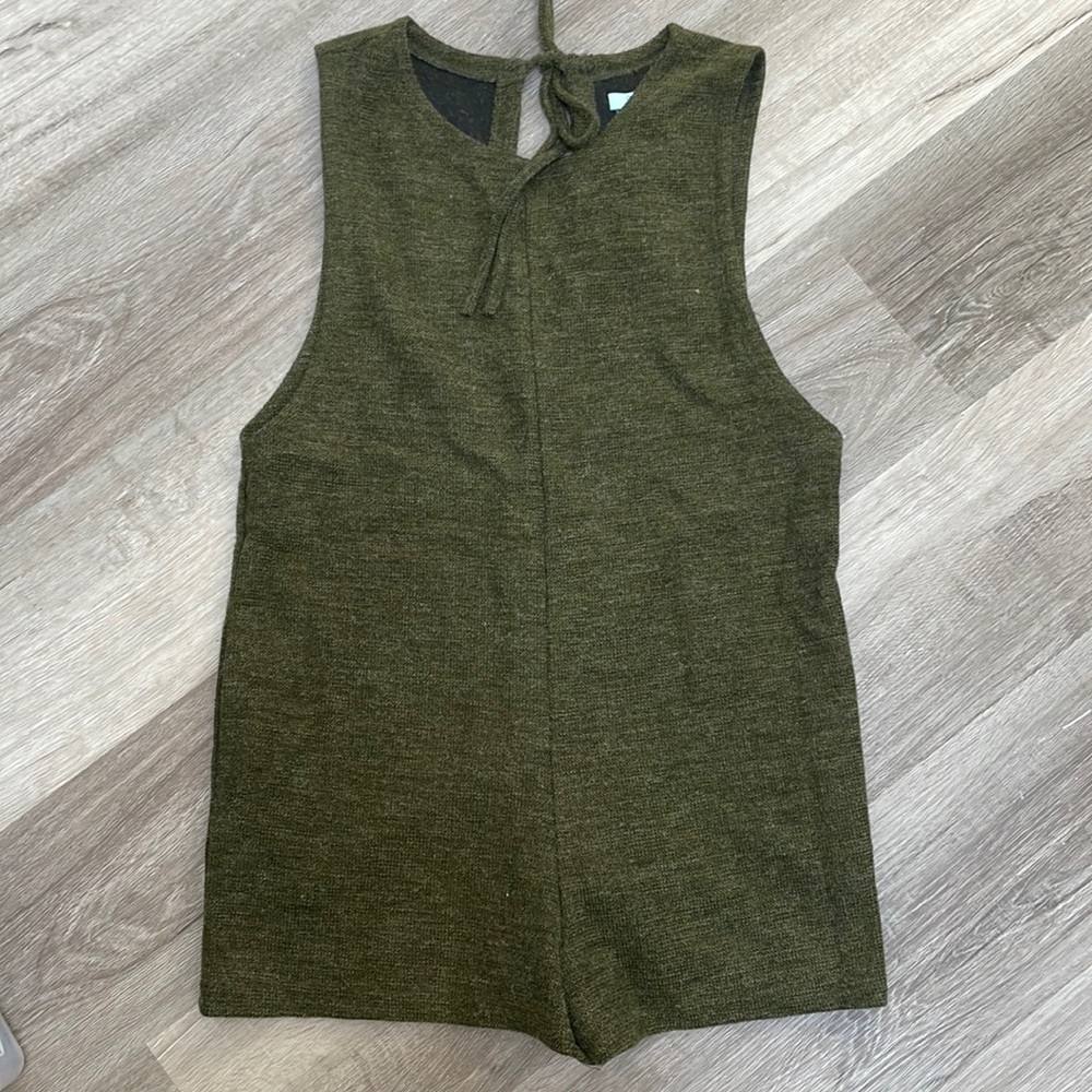 Green Romper with pockets